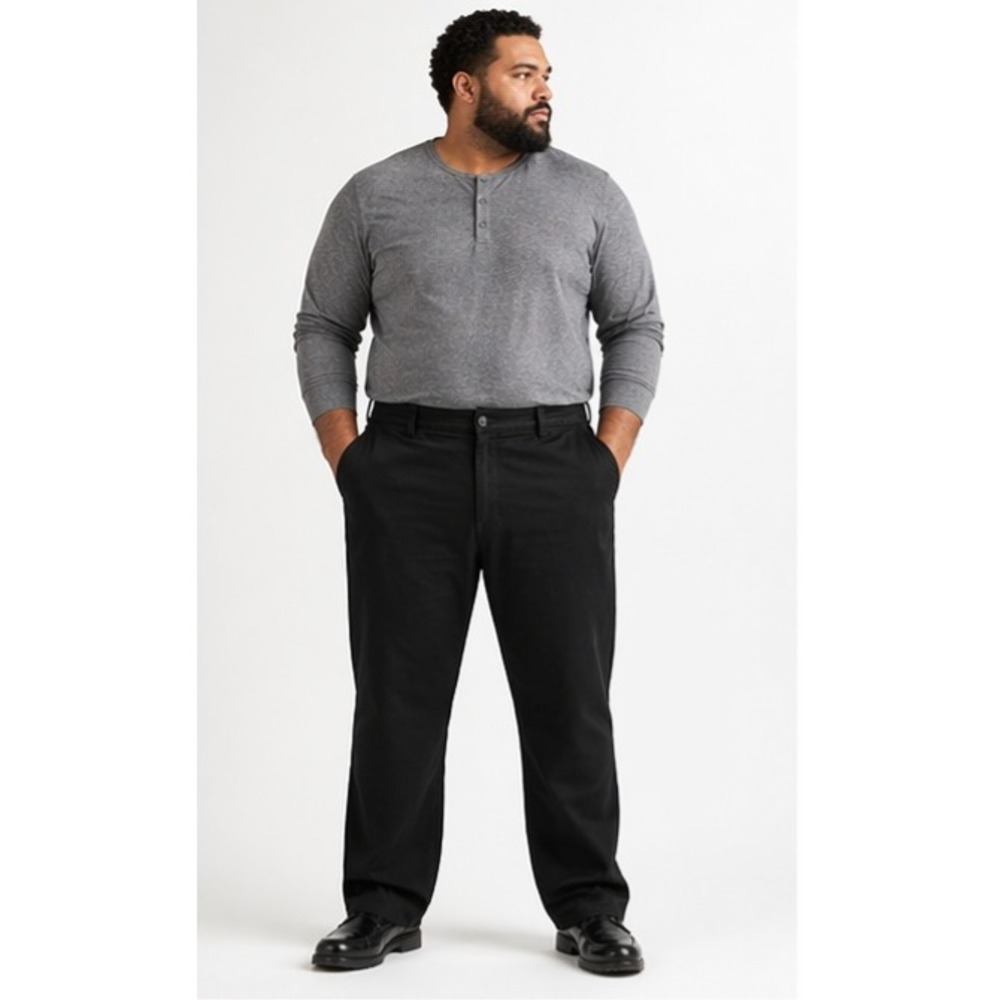 GEORGE Black Dress Pants Flat‎ Front Classic Fit 42x32